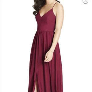 Dessy Collection Burgundy Bridesmaid Dress
